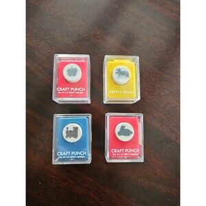 Die Cut Craft Punches  Set of 4 Train,  Apple, Bunny & Cow